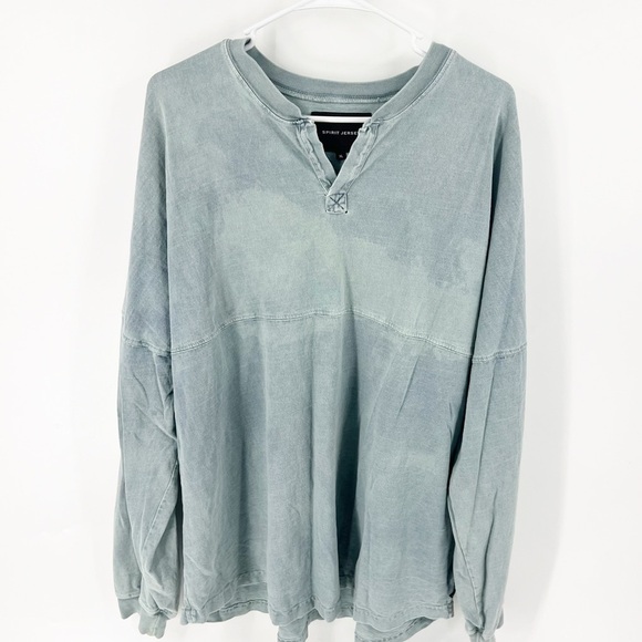 ✅ SPIRIT JERSEY GREEN TYE DYE LONG SLEEVE NO BRANDING SIZE X-LARGE - Picture 1 of 5